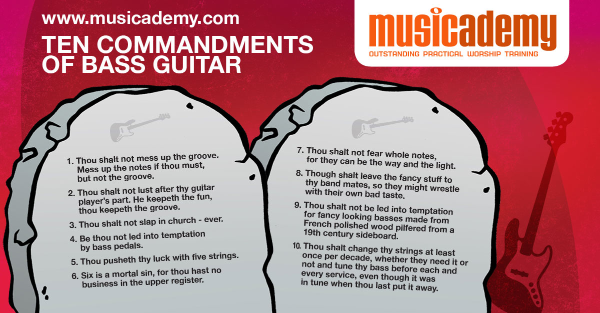 The 10 commandments of bass guitar