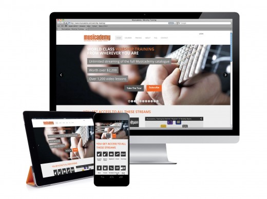 Worship Training Subscription site on multiple devices